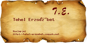 Tehel Erzsébet névjegykártya