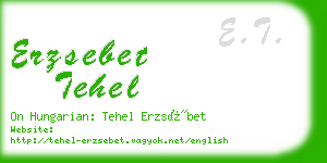 erzsebet tehel business card